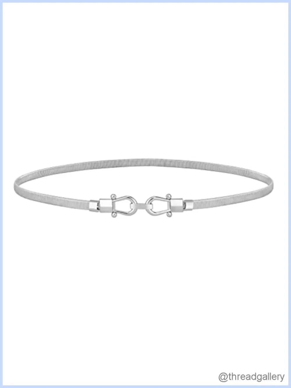 JASGOOD Women's Skinny Metal Elastic Waist Belt for Dress